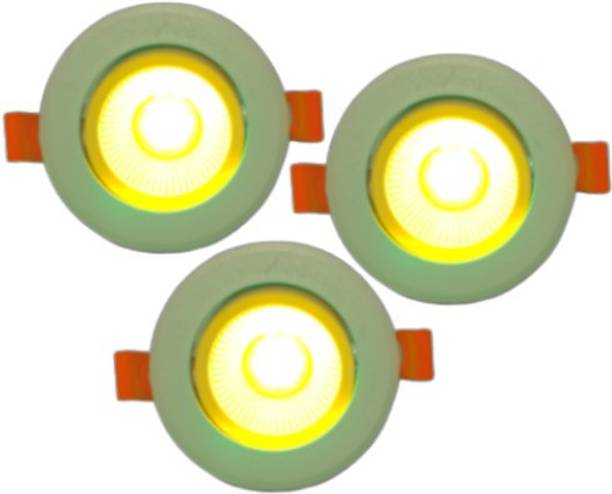 d'mak D’Mak™ LED Ceiling COB Spot Light - 6 Watt - SQUARE - Warm White (4000K), Pack of 3 रिसेस्ड  सीलिंग लैंप