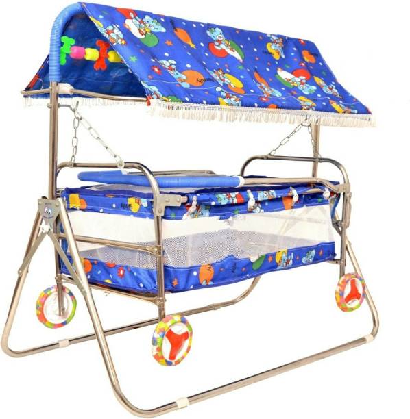 Smiley Bell Palna Jhula Swing Buggie Tralley for Baby New Born Cradle Bassinet Bassinet