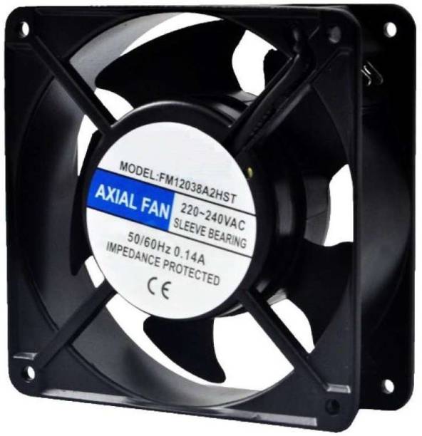 BALRAMA 220V AC 4 inch Metal Body Axial Fan AC Cooling Fan Panel Fan 4” Brushless Blower 38 mm Exhaust Fan
