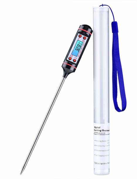 Sakrai Cooking Digital Thermometers with Digital Instant Read LCD Screen and Long Stainless Steel Probe Instant Read Thermocouple Kitchen Thermometer