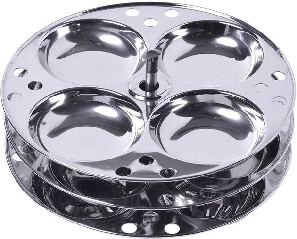 EMPHIRE Deluxe Idli Stand, 3 Plates - 12 Idlis (Stainless Steel) Induction Idli Maker