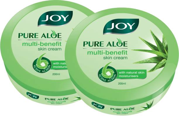 Joy Pure Aloe Multi Benefit Skin Cream With Natural Skin Moisturisers (Pack of 2 x 200ml)