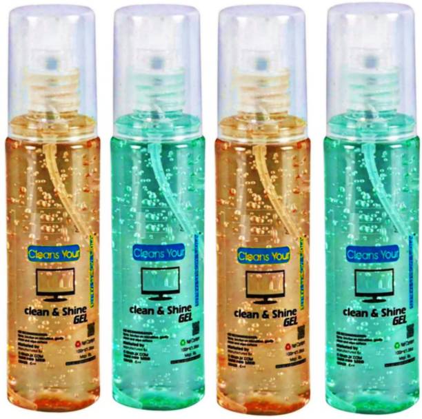 Admiz Liquid Solution with Cloth to Clean Mobile/Laptop Screen PACK OF 4 for Computers, Laptops, Mobiles