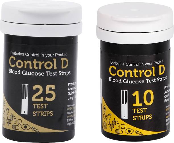 Control D Blood Glucose Testing 35 Glucometer Strips