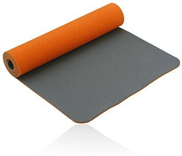 IRIS Fitness Non Slip TPE Yoga Mat for Hot Yoga Pilate Gymnastics Orange, Grey 6 mm Exercise & Gym Mat