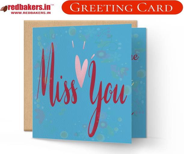 Redbakers.in I miss You my Love Greeting Card ग्रीटिंग कार्ड