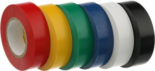 Care N Touch PVC Tape PVC Tape (Pack of 6) Self Adhesive Electrical Insulation Tape