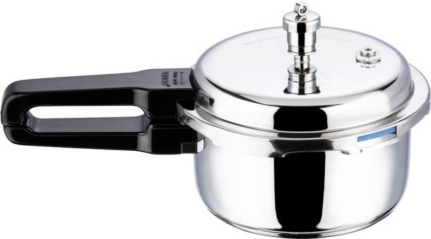 VINOD Platinum Triply Stainless Steel Outer Lid Pressure Cooker 2 L Outer Lid Induction Bottom Pressure Cooker