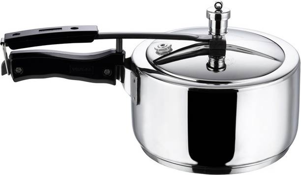 VINOD 18/8 Stainless Steel Sandwich Bottom Inner Lid 5.5 L Inner Lid Induction Bottom Pressure Cooker