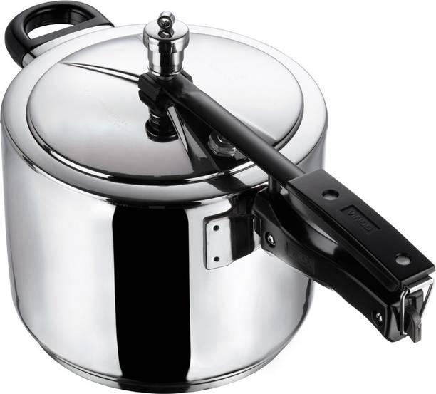 VINOD 18/8 Stainless Steel Sandwich Bottom Inner Lid 5 L Inner Lid Induction Bottom Pressure Cooker