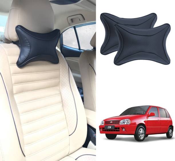 Oshotto Black Leatherite Car Pillow Cushion for Maruti Suzuki