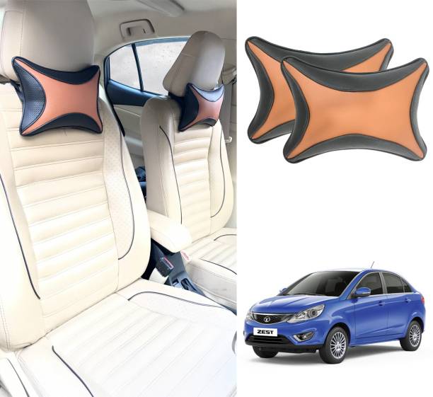 Oshotto Multicolor Leatherite Car Pillow Cushion for Tata