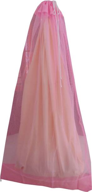 RSV Cotton Kids Washable Cotton Mosquito Net for Cradle for Baby of Jhula and Swing for Upto 0 to 3 Years (Pink) Mosquito Net