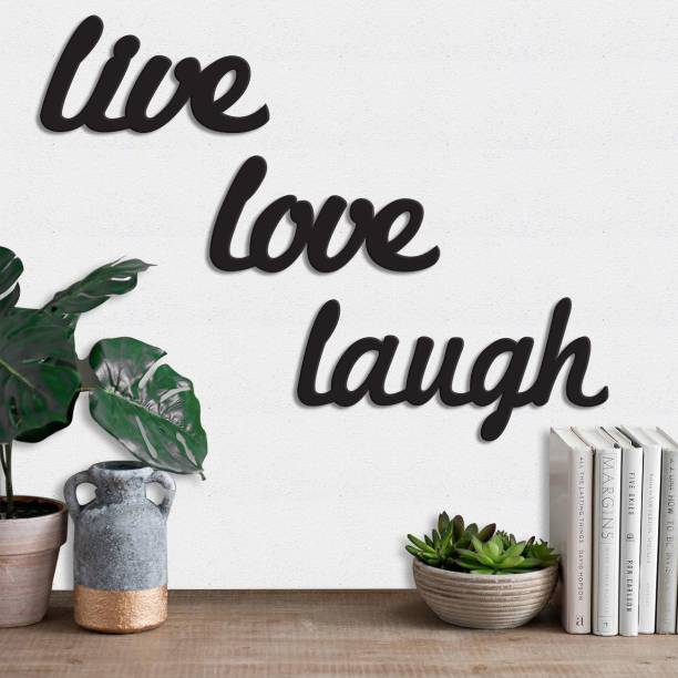 Painting Mantra Art Street Live Love Laugh MDF Plaque Painted Cutout Ready to Hang Home Décor Wall Art