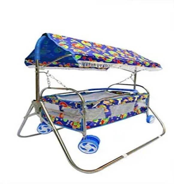 Style Jhula, Swing ,Steel Cradle Bassinet Cot for New Born Baby Sleeping Bed with Net Bassinet