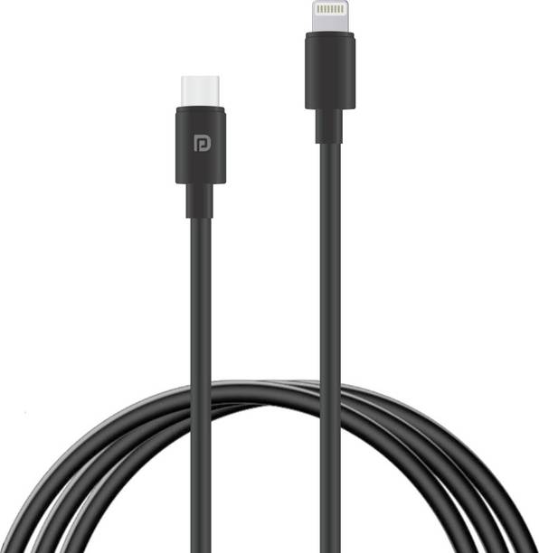 Portronics Lightning Cable 3 A 1 m POR-1089 Konnect Core C Type-C to 8 Pin USB Cable