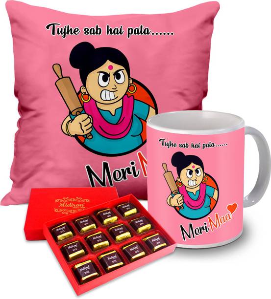 Midiron Gift for Mother| Chocolate Box | Coffee Mug | Cushion (16*16 Inch) on Mother’s Day, Birthday Anniversary IZ20ST-101 Ceramic Gift Box