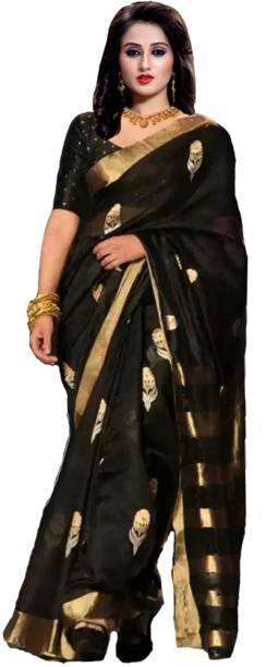 Bhuwal Fashion Woven Bollywood Cotton Silk Saree