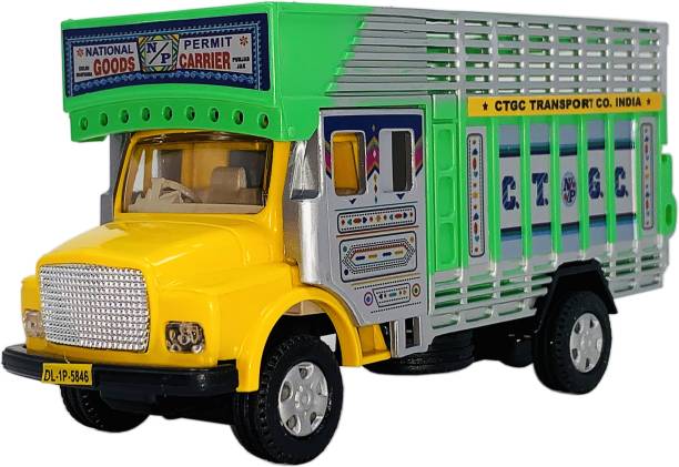 Miniature Mart ABS Plastic Made Indian Lorry Pullback Toy Truck For Kids