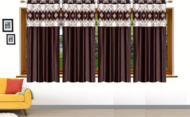 Flipkart SmartBuy 152 cm (5 ft) Window Polyester Room Darkening Curtain (Pack Of 4)