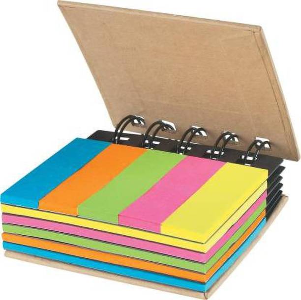 Ozimo Pocket Size Spiral Sticky Notes 25 Sheets Pocket Size Sticky Notes, 5 Colors