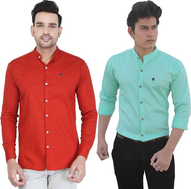 FUBAR Men Solid Party Multicolor Shirt