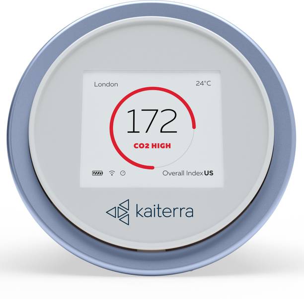 Kaiterra Kaiterra Laser Egg+ CO2: Indoor Air Quality Monitor (Tracks PM2.5, Fine Dust, Carbon Dioxide (CO2), Temperature, and Humidity) Air Quality Meter