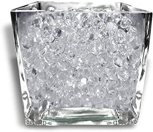 Keedoz Crystal Soil Water Beads White Transparent - 80 Grams Pack of 10000 Pieces (Approximately)