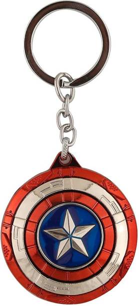 RVM Toys Captain America Rotating Keychain Metal Shield Key Chain for Car Bike Men Women Key Ring Key Chain