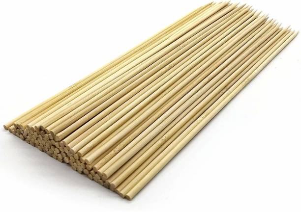 ZEONELY MART 12 inch bambo sticks Disposable Wooden, Bamboo Roast Fork Set