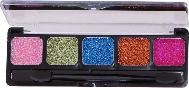 J & H 5 Color Creamy Shining Glitter Eyeshadow Palette 10 g