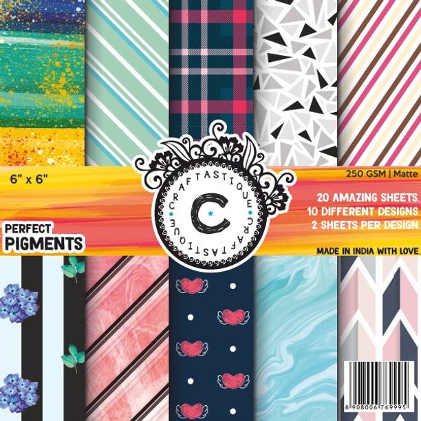 Craftastique Perfect Pigments Designer Paperpack 6 x 6 inches 250 gsm Craft paper
