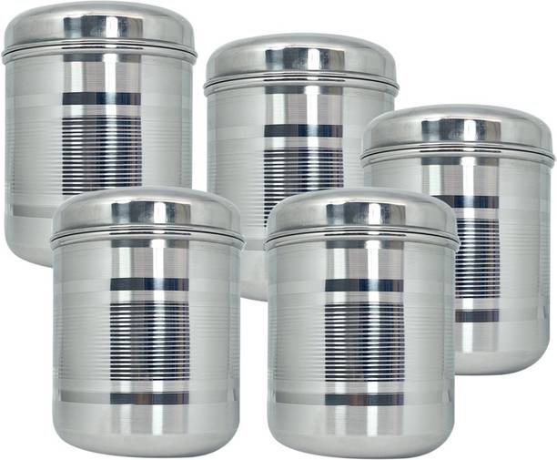 bartan hub Steel Tea Coffee & Sugar Container  - 2 L, 1.5 L, 1.2 L, 0.8 L, 0.5 L