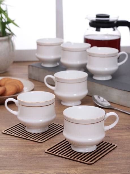 CLAY CRAFT Gold Line Tea Cups Ceramic Coffee Mug