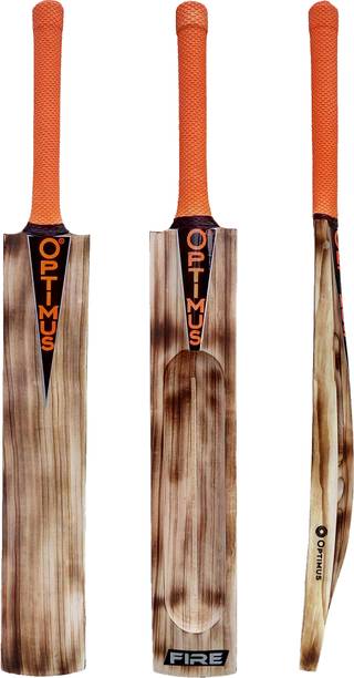 Optimus Full Size Double Blade For Tennis Ball - D Kashmir Willow Cricket Bat For 15+ Yrs