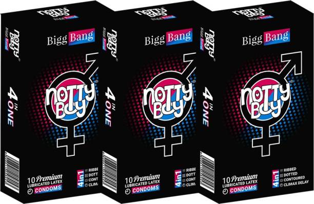 NottyBoy BIGGBANG 4 IN ONE - Climax, Ribs, Dots & Contour Condom
