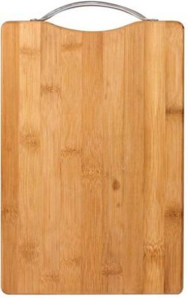 Shopeleven Premium Quality Cutting/Chopping Board with Handle Size:- (34*24) Wooden Cutting Board Wooden Cutting BoardWC20 (Brown Pack of 1) Bamboo Cutting Board