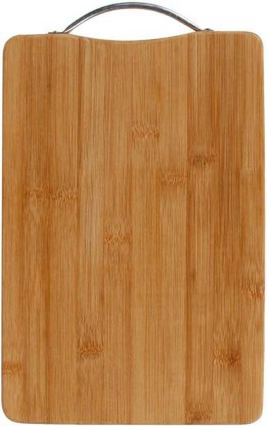 Shopeleven Premium Quality Cutting/Chopping Board with Handle Size:- (34*24) Wooden Cutting Board Wooden Cutting BoardWC26 (Brown Pack of 1) Bamboo Cutting Board