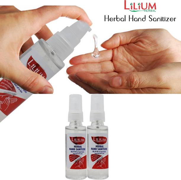 LILIUM Herbal , Pump, 50ml, Pack of 2 Hand Sanitizer Bottle