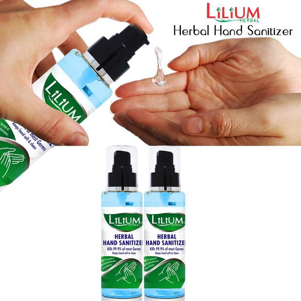 LILIUM Herbal , Spray,100ml Pack of 2 Hand Sanitizer Bottle