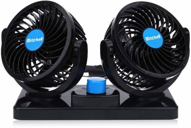 KARDECK Car Fan 12V 360 Head 2 Speed Quiet Strong for All Auto Vehicles-114 Car Interior Fan