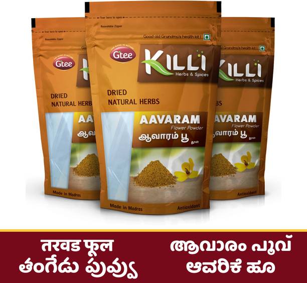 KILLI Aavarampoo | Tarwar | Avaram | Tangedu | Aavarike Flower Powder, 100g (Pack of 3)