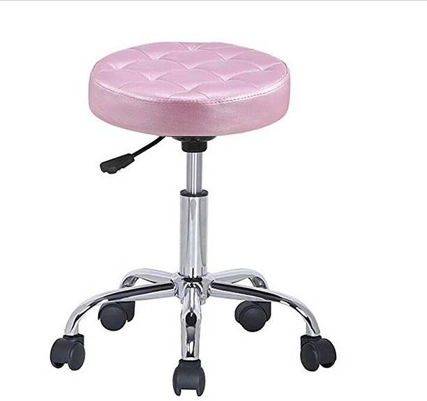 Finch Fox Chrome Height-Adjustable Swivel Bar Stool/Salon Chair/Doctor Stool/Medical Stool/Spa Chair/Restaurant Chair/Stool for Kitchen/Stool for Musicians (Pink) Leatherette Bar Chair