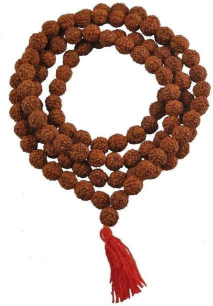 shree vaidik Rudraksha Pooja Jaap Mal 108 Beads for Puja Astrology Wood Chain