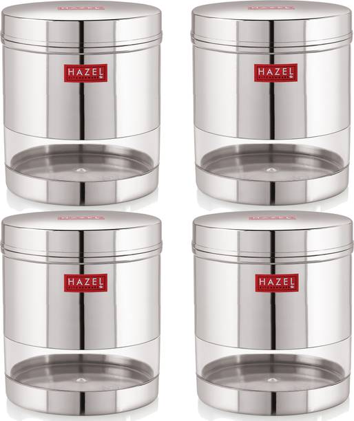 HAZEL Stainless Steel Transparent See Through Container  - 700 ml स्टील सीरियल डिस्पेंसर