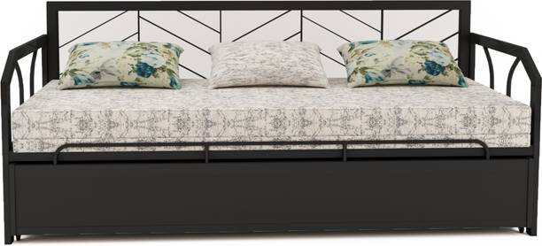 PlusOne Honshu 3 Seater Double Metal Pull Out Sofa Cum Bed