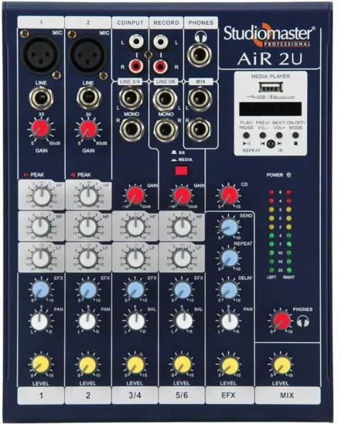 Studiomaster AIR 2U (2 channel) with Bluetooth & Echo Digital Sound Mixer