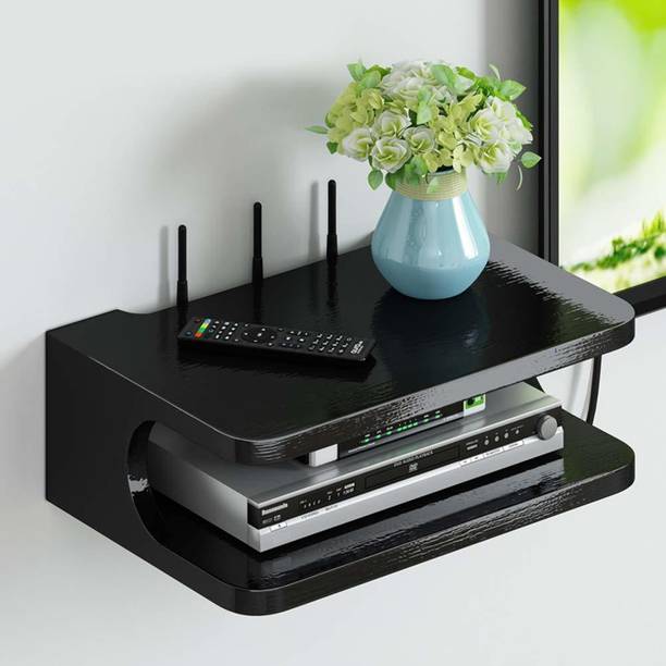 Super King setupbox stand MDF (Medium Density Fiber) Wall Shelf