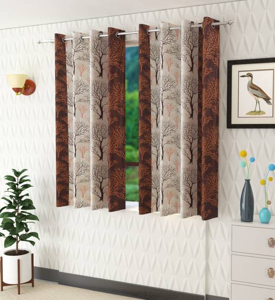 Flipkart SmartBuy 150 cm (5 ft) Window Polyester Semi Transparent Curtain (Pack Of 2)