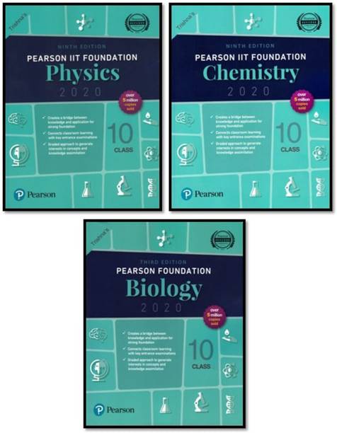 Pearson IIT Foundation Class-10 [ 3-Books Set (PHY. + CHEM. + BIO.) ]